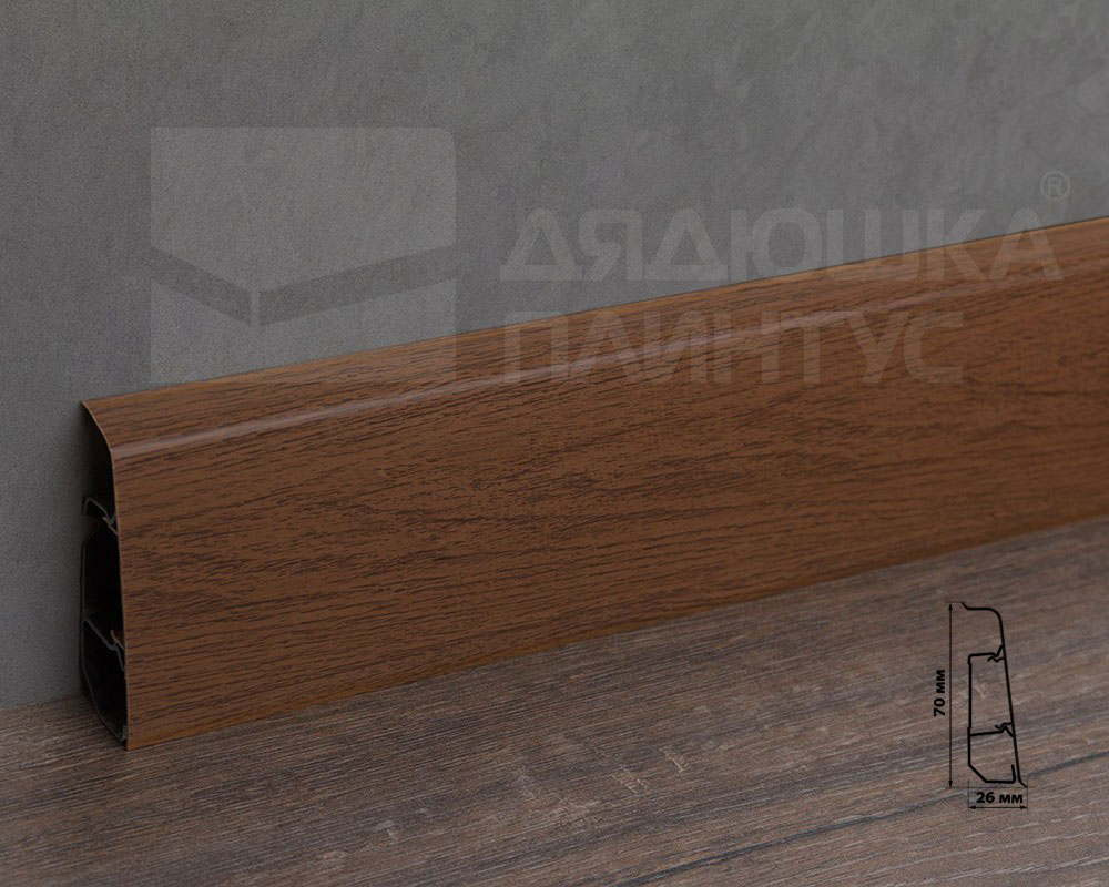 Плинтус ПВХ Волшебная палочка 70мм Home 2,2м 7025