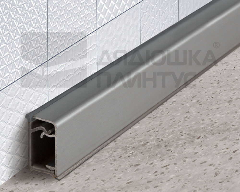 Плинтус для столешницы Алюминий 25*10мм 3,05м Серебро