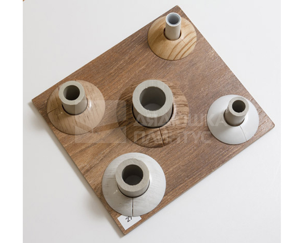 Розетта для труб ПВХ Грейс D16 128 Дуб престиж