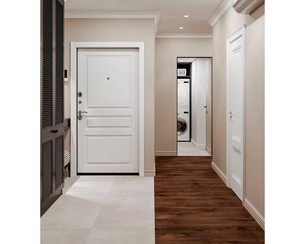 Плинтус из полистирола высокой плотности Волшебная палочка MSPOL 115 55*17*2000 Белый под покраску