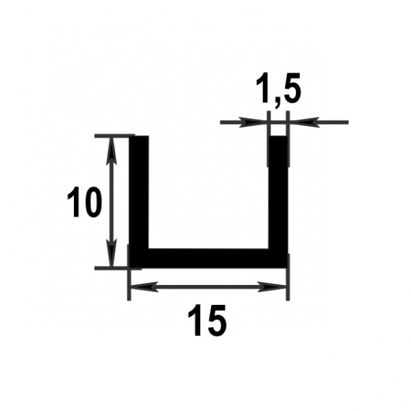 Швеллер 10*15*10 мм Шв 03.2000.504л Бронза. Цена за 5 штук.