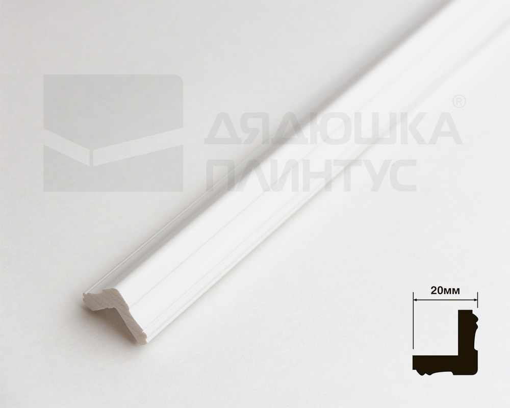 Угол из полистирола высокой плотности HI WOOD C20V1 20мм х 20мм х 2,0м.