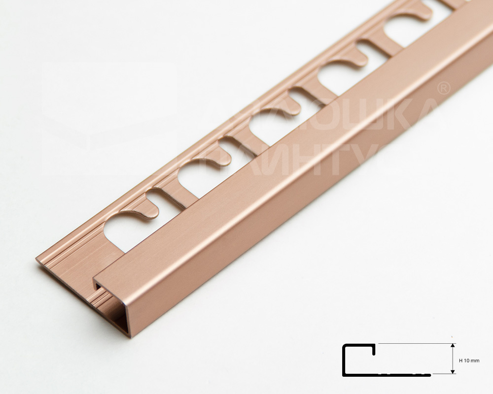 Профиль окантовочный Progress PJQSAR 10 10 мм 2,7 м Медь