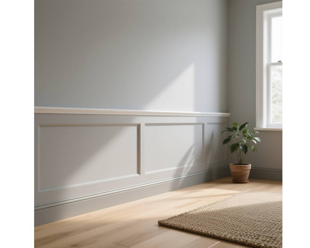 Плинтус ПОЛИСТИРОЛ HI WOOD B75V1L 75мм х 12мм х 2,0м. Окраска включена в стоимость