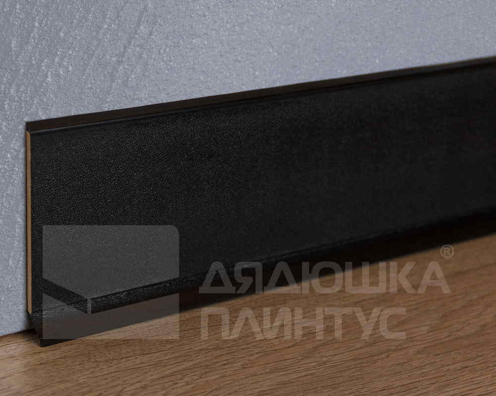 Плинтус ХДФ Dollken S100 100 мм х 2,575м 1001 Чёрный