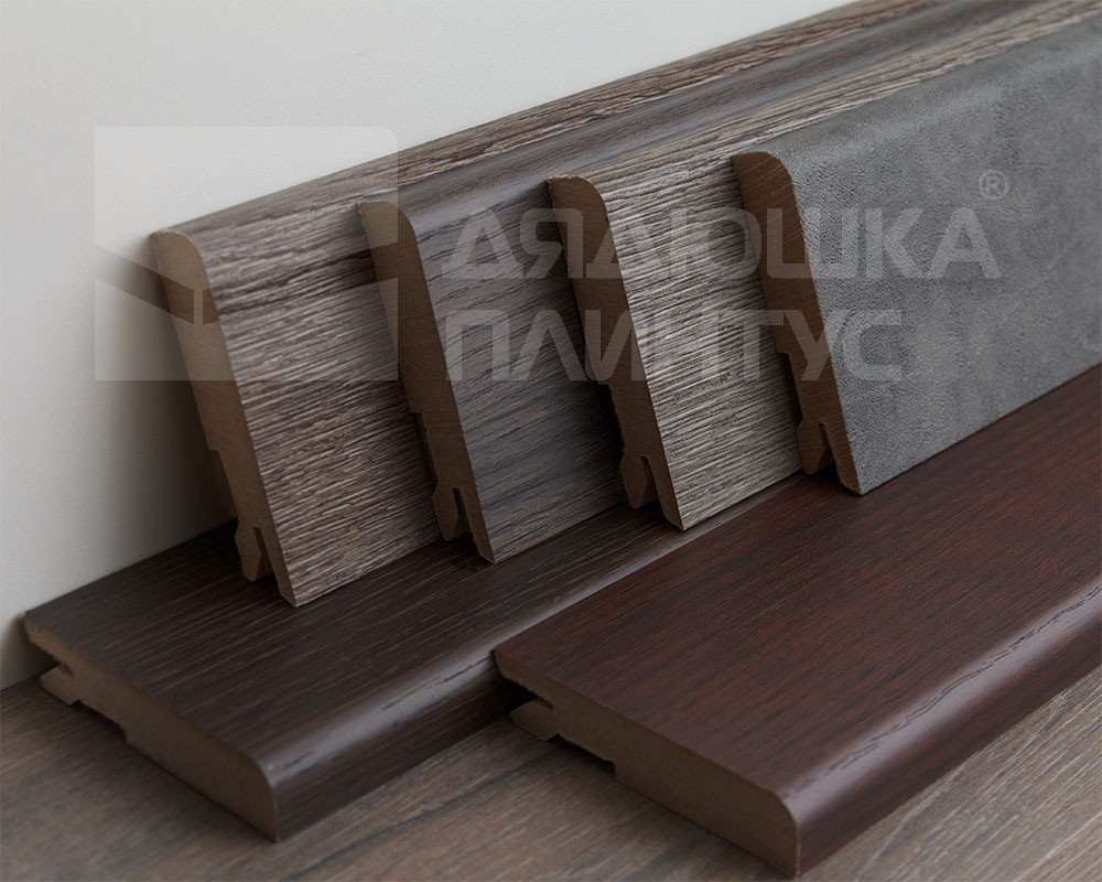 Плинтус МДФ Лука Пл 100-1МДФ.2700.Point line 24010 Дуб дакота темный