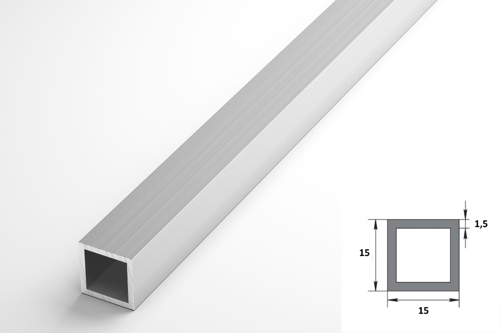 Труба квадратная 15х15 мм ТКв 02.2000.500 Без окраса