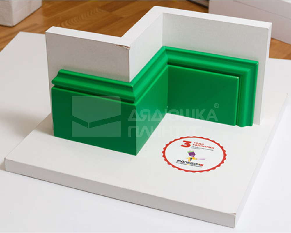 Плинтус ПОЛИСТИРОЛ HI WOOD B75V1L 75мм х 12мм х 2,0м. Окраска включена в стоимость