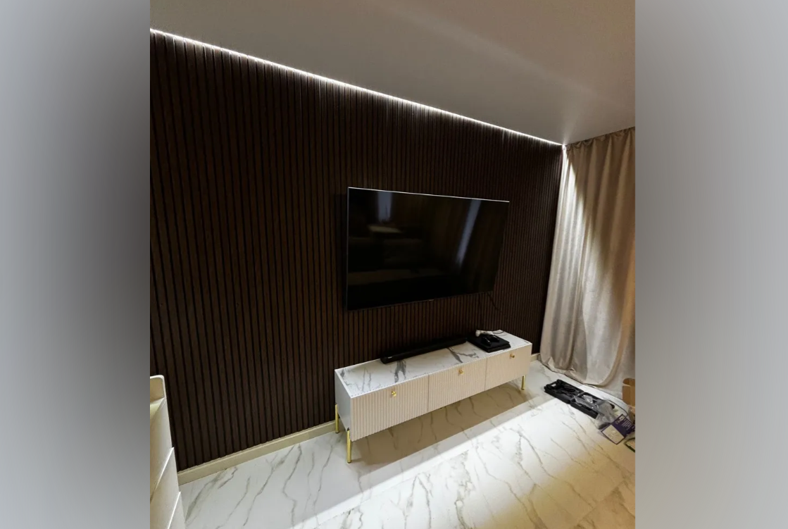 Панель вспененный полистирол ГРЕЙС 3D RAIL 120*2700 мм.  Дуб рустикальный