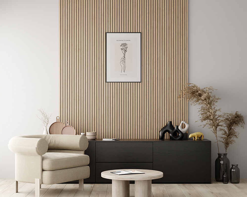 Панель МДФ ACUPAN 61.08.122501.92 трапеция 12х122х2760 мм Орех светлый