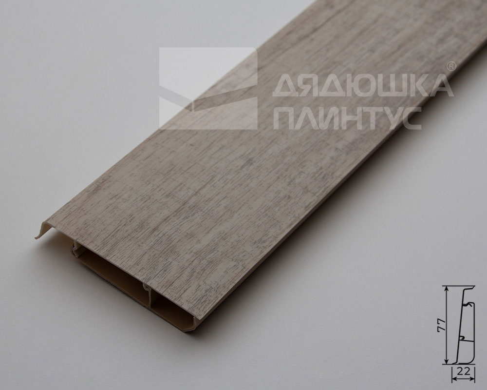 Плинтус ПВХ   MAGIC STIСK 77мм 2,2 м MS101 Граб