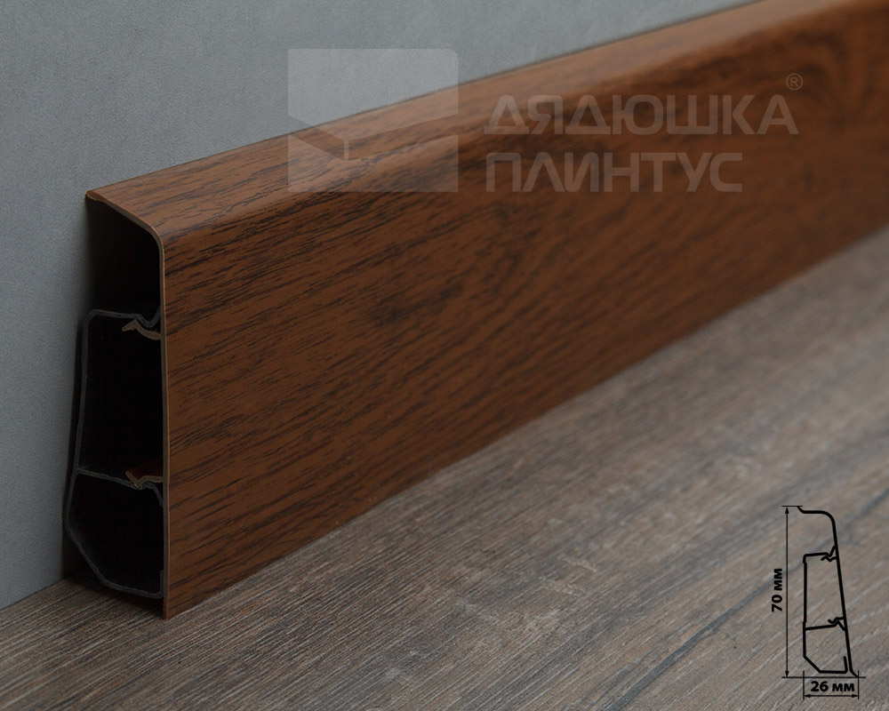 Плинтус ПВХ Волшебная палочка 70мм Home 2,2м 7039