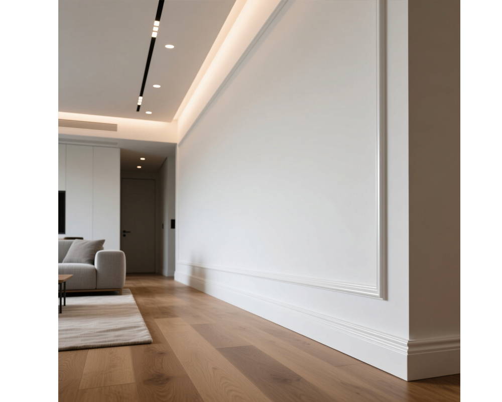 Плинтус ПОЛИСТИРОЛ HI WOOD WE55 55мм х 14мм х 2,0м. Окраска включена в стоимость