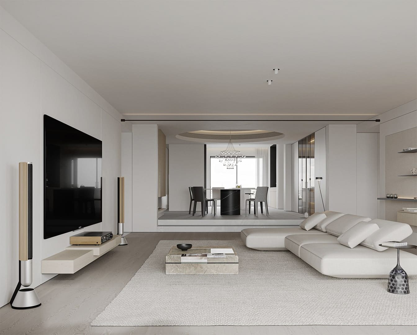 Алюминиевый теневой профиль для светодиодной ленты Decaro Engineering D007 Black 3,0 м