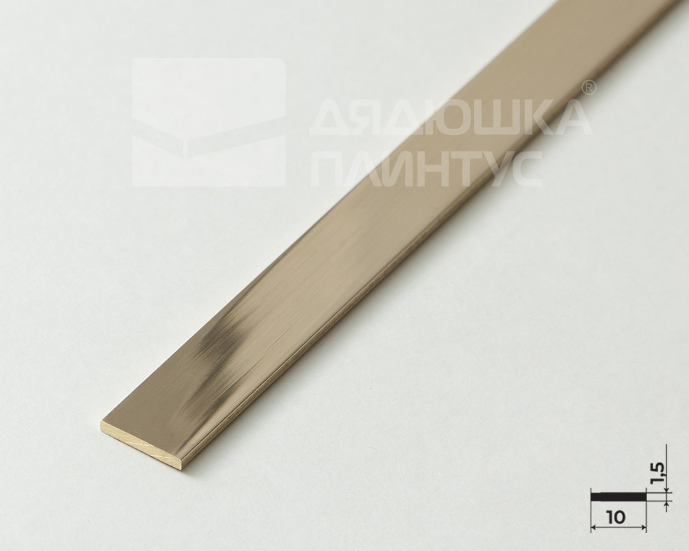 PVL87-01 Полоса латунь полированная 10мм *2.7м