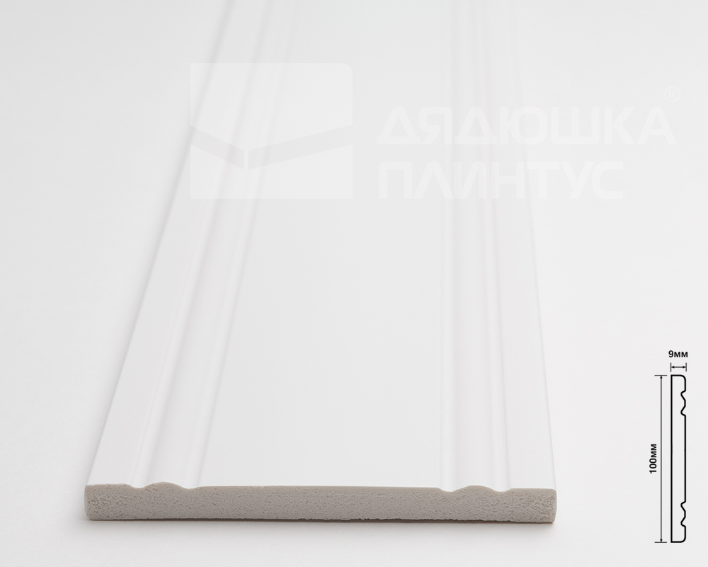 Молдинг из полистирола высокой плотности HI-WOOD W1010 100х9мм 2,0м
